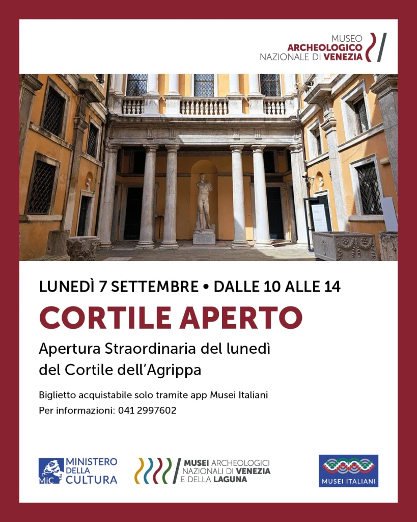 Apertura straordinaria Cortile dell’Agrippa – 7 settembre 2026